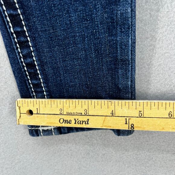 Rock Revival Jeans Women's 25 (2) Dark Blue Louise Skinny Preppy Normcore Blingy - Picture 15 of 15